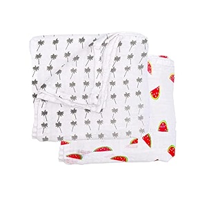 new born combo pack ultrasoft baby blanket for summer and ac room - super soft wrapper skin friendly multiuse 120x120 cm watermelon and coconut