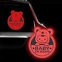 Baby On Board Sticker for Cars, Cute Koala High Intensity Reflective Waterproof Vinyl Car Decal Kids in Car Safety Sign for Car Window Bumper 6"x7" (Sticker-Red)