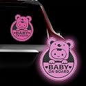 Baby On Board Sticker for Cars, Cute Koala High Intensity Reflective Waterproof Vinyl Car Decal Kids in Car Safety Sign for Car Window Bumper (Sticker-Purple)
