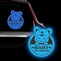 Baby On Board Sticker for Cars, Cute Koala High Intensity Reflective Waterproof Vinyl Car Decal Kids in Car Safety Sign for Car Window Bumper (Sticker-Blue)