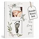 Baby Book Keepsake - Simple Baby Milestone Book for Boy or Girl - Baby Journal & Pregnancy Memory Book - Monthly Milestone Record Baby Books for Baby Shower - Modern Gender Neutral Style Gift for Moms
