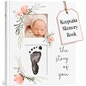 Baby Book Keepsake - Simple Baby Milestone Book for Boy or Girl - Baby Journal & Pregnancy Memory Book - Monthly Milestone Record Baby Books for Baby Shower - Modern Gender Neutral Style Gift for Moms