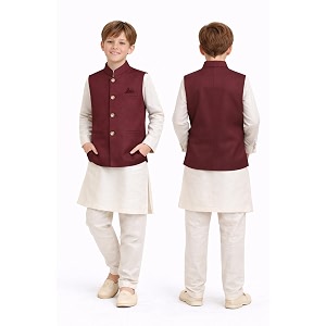 baby boss stylish amp soft sleeveless waistcoat nehru jacket for kids boys