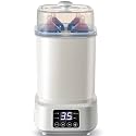 Baby Bottle Steamer and Dryer: 8 in 1 Compact Electric Steam - Portable for Travel and Home Use - for Baby Bottles Pacifiers Breast Pump Parts and Other Newborn Essentials BPA Free Auto Shut Off