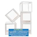 Baby Boxes for Baby Shower White Clear Balloon Box Blocks Gender Reveal Decorations and Birthday Party (5 PCS Balloon Box-78 Letter)
