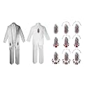 Baby Boy Christening Paisley Suit Silver Guadalupe Maria on Stole &amp; Back SM-20