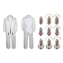 Baby Boy Teen Christening White Paisley Suit Gold Guadalupe Mary on Stole SM-20