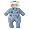 Baby Boy Winter Fleece Snowsuit Jacket Toddler Girl Jumpsuit Warm Snow Suit Coat