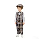 Baby Boys' 4-Piece Vest Set with Dress Shirt, Vest, Pants, and Tie