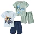 Baby Boys' Summer Clothing Set, 2 Piece Cotton Toddler Boy Outfits 2-6T