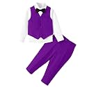 Baby Boys 4Pcs Tuxedo Suits Toddler Formal Complete Dress Suit Set