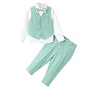 Baby Boys 4Pcs Tuxedo Suits Toddler Formal Complete Dress Suit Set