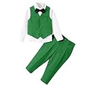 Baby Boys 4Pcs Tuxedo Suits Toddler Formal Complete Dress Suit Set