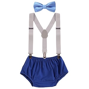 baby boys cake smash clothes diaper suspenders pants bow tie 3pcs set first 1st 2nd birthday outfit for photo prop party