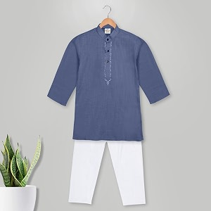 Baby Boys Ethnic Wear Cotton Kurta Pyjama