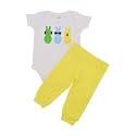 Baby Boys Girls 2pc Outfit Set Short Sleeve Bodysuit with Pants