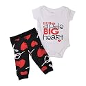 Baby Boys Girls 2pc Outfit Set Short Sleeve Bodysuit with Pants