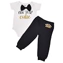 Baby Boys Girls 2pc Outfit Set Short Sleeve Bodysuit with Pants