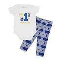 Baby Boys Girls 2pc Outfit Set Short Sleeve Bodysuit with Pants