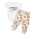Baby Boys Girls 2pc Outfit Set Short Sleeve Bodysuit with Pants