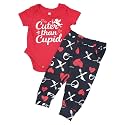 Baby Boys Girls 2pc Outfit Set Short Sleeve Bodysuit with Pants