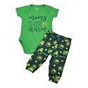 Baby Boys Girls 2pc Outfit Set Short Sleeve Bodysuit with Pants