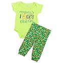 Baby Boys Girls 2pc Outfit Set Short Sleeve Bodysuit with Pants