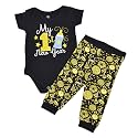 Baby Boys Girls 2pc Outfit Set Short Sleeve Bodysuit with Pants
