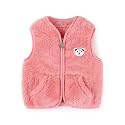 Baby Boys Girls Fleece Vest Zip Up Cute Bear Jackets Fuzzy Fall Winter Warm Clothes Newborn Outwear for Toddler Infant