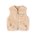 Baby Boys Girls Fleece Vest Zip Up Cute Bear Jackets Fuzzy Fall Winter Warm Clothes Newborn Outwear for Toddler Infant