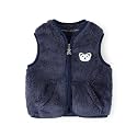 Baby Boys Girls Fleece Vest Zip Up Cute Bear Jackets Fuzzy Fall Winter Warm Clothes Newborn Outwear for Toddler Infant