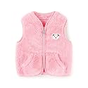 Baby Boys Girls Fleece Vest Zip Up Cute Bear Jackets Fuzzy Fall Winter Warm Clothes Newborn Outwear for Toddler Infant