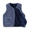 Baby Boys Girls Winter Vest Fleece Zip up Cute Soft Waistcoat Jackets