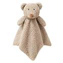 Baby Brown Teddy Bear Soft Stuffed Animal Security Blanket, Plush Bear Character Lovey Blanket, Baby Shower/Nursery Gift, Newborn Infant Toddler Snuggle Blankie for Boys Girls, 18 Inches