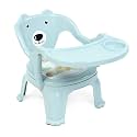 Baby Bucket Baby Chair, with Tray Strong and Durable Plastic Chair/Plastic School Study Chair/Feeding Chair, Portable High Chair for Kids Up to 35 Kgs-(L Blue)