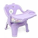 Baby Bucket Baby Chair, with Tray Strong and Durable Plastic Chair/Plastic School Study Chair/Feeding Chair, Portable High Chair for Kids Up to 35 Kgs- (Purple)