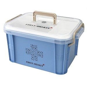 baby bucket plastic medical kit  first aid kit  with handle bigblue modern