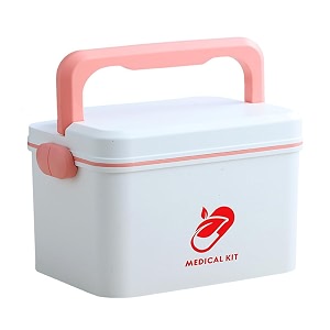 baby bucket plastic medical kit  first aid kit  with handle lightpink