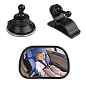 Baby Car Mirror Safety Car Seat Mirror for Rear Facing Infant Wide Adjustable 360 Degree View,Shatterproof,Fully Assembled, Crash Tested