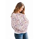 Copper Pearl Nursing Cover for Breastfeeding – Multi-Use Baby Car Seat Cover, Stroller Cover & Breast Feeding Cover Up for Women, Stretchy Breathable High Quality Cover for Boy or Girl, Flora