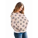 Copper Pearl Nursing Cover for Breastfeeding – Multi-Use Baby Car Seat Canopy, Stroller Shade & Breast Feeding Wrap for Women, Stretchy Breathable Carseat Shawl for Boy or Girl, Gemma in Tan