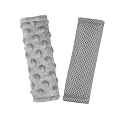 Baby Car Seat Strap Pads, Car Seat Strap Shoulder Covers for Baby Infant Toddler, Double-Sided Car Seat Belt Covers for Stroller/Pushchair/Baby Swing,Soft Flannel & Mesh, Gray