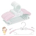 Baby Clothes Hangers 20 Pack, Plastic Kids Hangers Space Saving for Closet