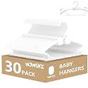 Baby Clothes Hangers 30 Pack, Plastic Kids Hangers Space Saving for Closet