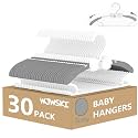 Baby Clothes Hangers 30 Pack, Plastic Kids Hangers Space Saving for Closet
