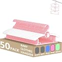Baby Clothes Hangers 50 Pack, Plastic Kids Hangers Space Saving for Closet