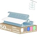Baby Clothes Hangers 50 Pack, Plastic Kids Hangers Space Saving for Closet