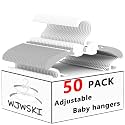 Baby Clothes Hangers 50 Pack, Plastic Kids Hangers Space Saving for Closet