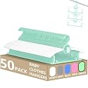 Baby Clothes Hangers 50 Pack, Plastic Kids Hangers Space Saving for Closet