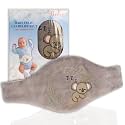 Baby Colic Gas and Upset Stomach Relief for Newborns-100% Cherry Seed-Heated Tummy Wrap-Colic Baby Swaddling Belt for Natural Relief–Soothing and Calming (Gray)